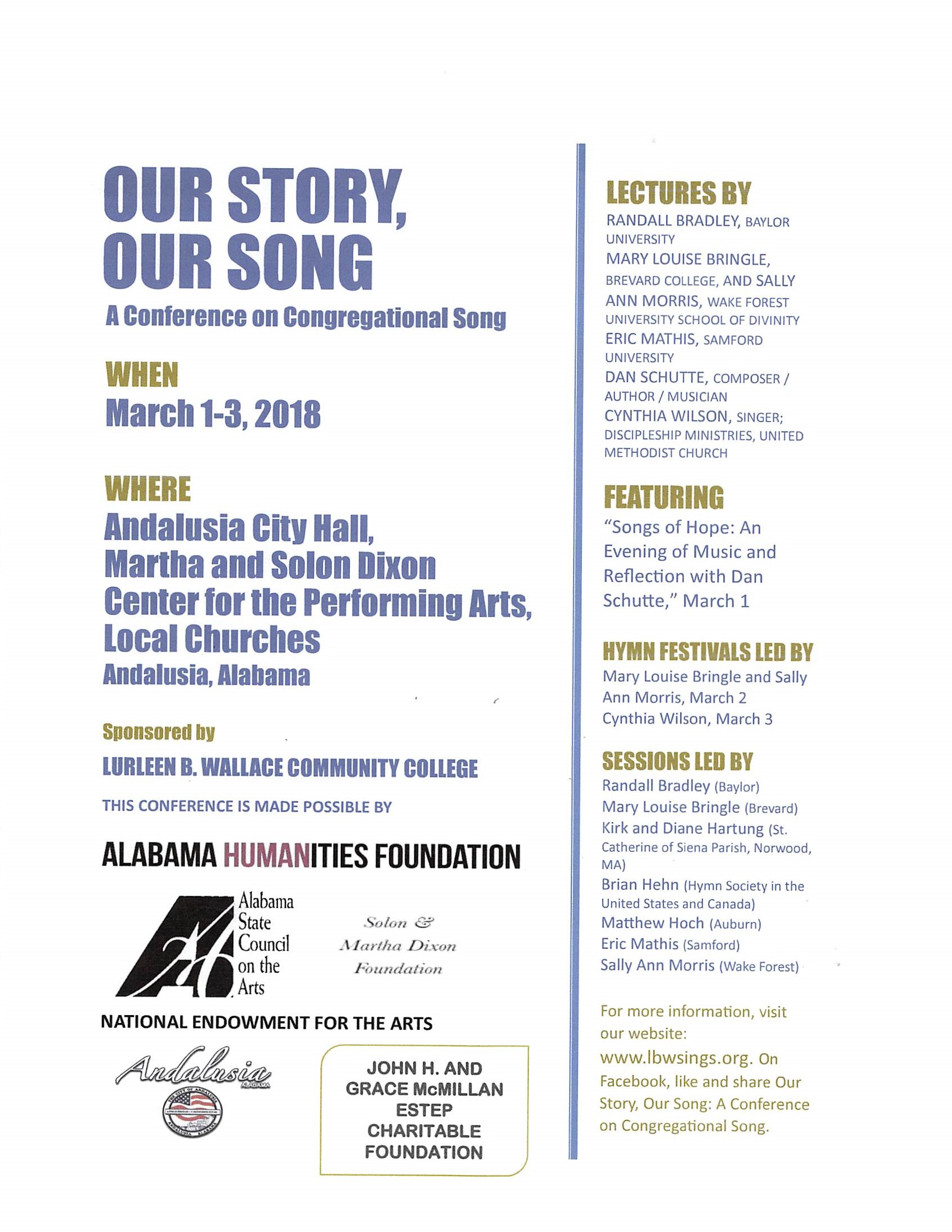 Our Story Our Song Flyer