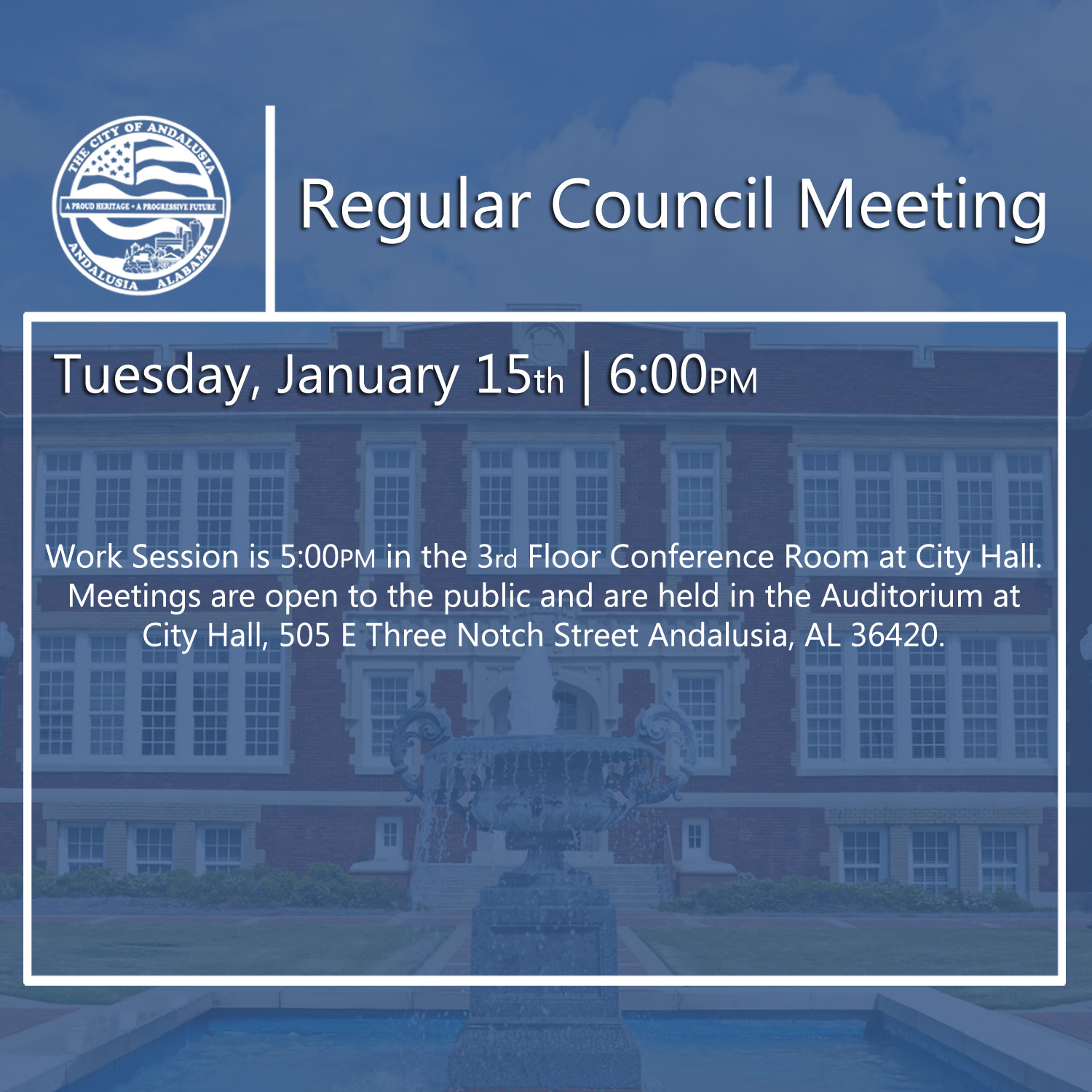 Website Regular Council Meeting January 15
