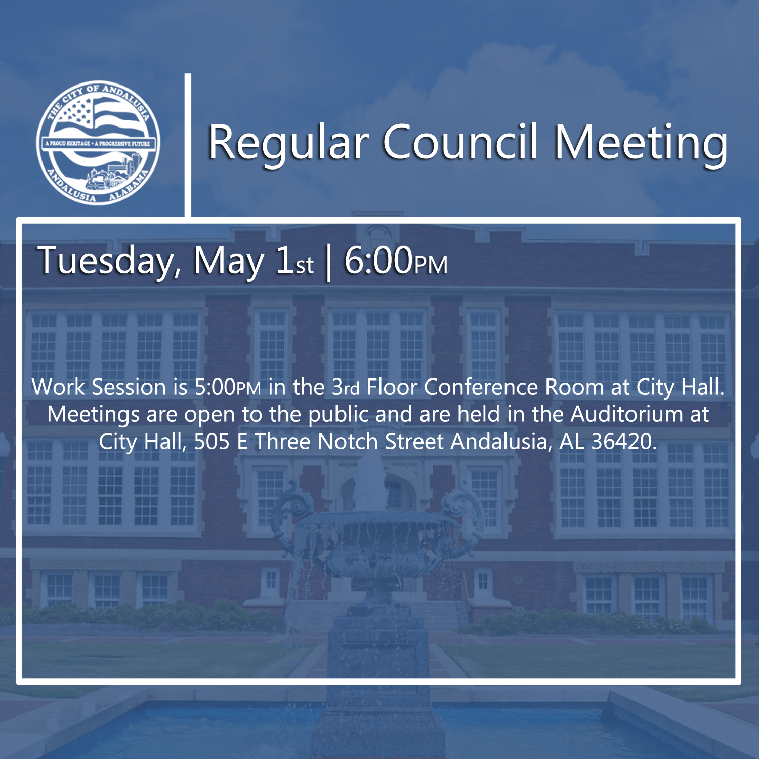 Website Regular Council Meeting May 1