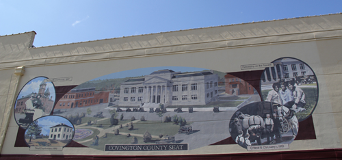 Early Covington County Courthouse Mural